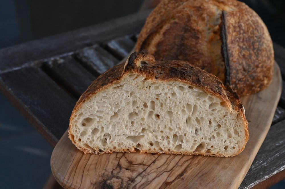 Crumb and dark crust